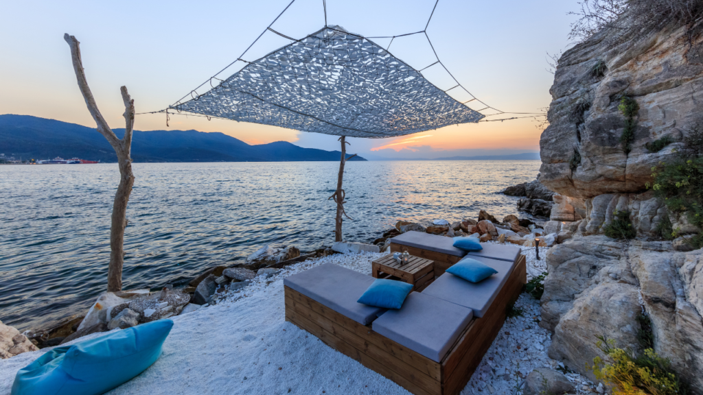 Thassos in Greece beautiful sea and water.